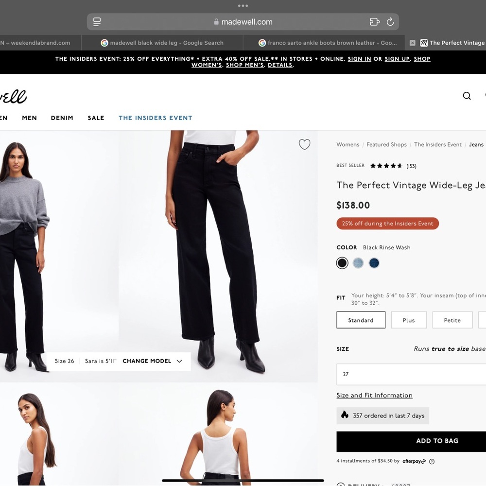 Madewell Perfect Vintage Wide Leg